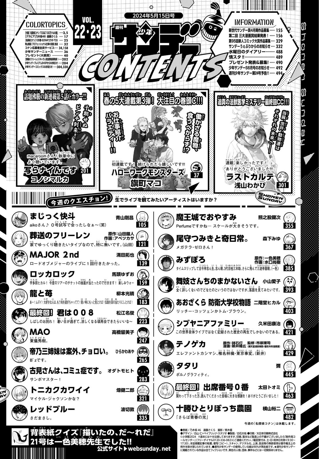 Weekly Shōnen Sunday - 週刊少年サンデー - Chapter 2024-22-23 - Page 488