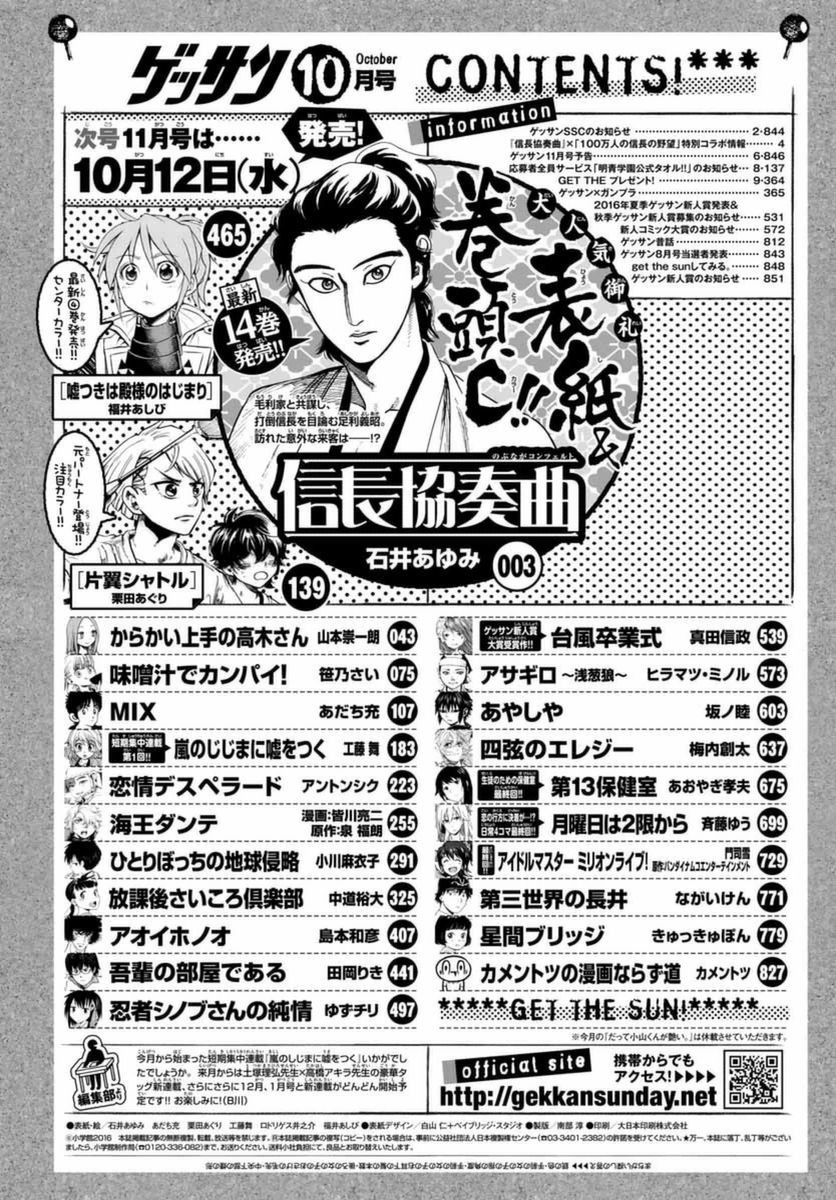 Monthly Shonen Sunday - Gessan - Chapter 2016-10 - Page 3