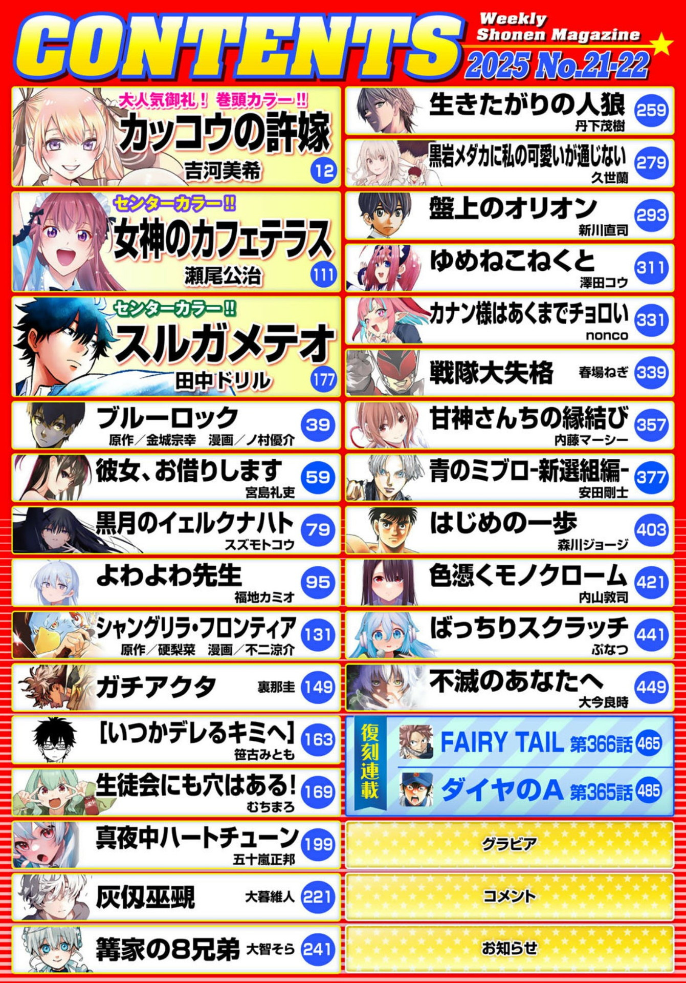 Weekly Shōnen Magazine - 週刊少年マガジン - Chapter 2025-21-22 - Page 2