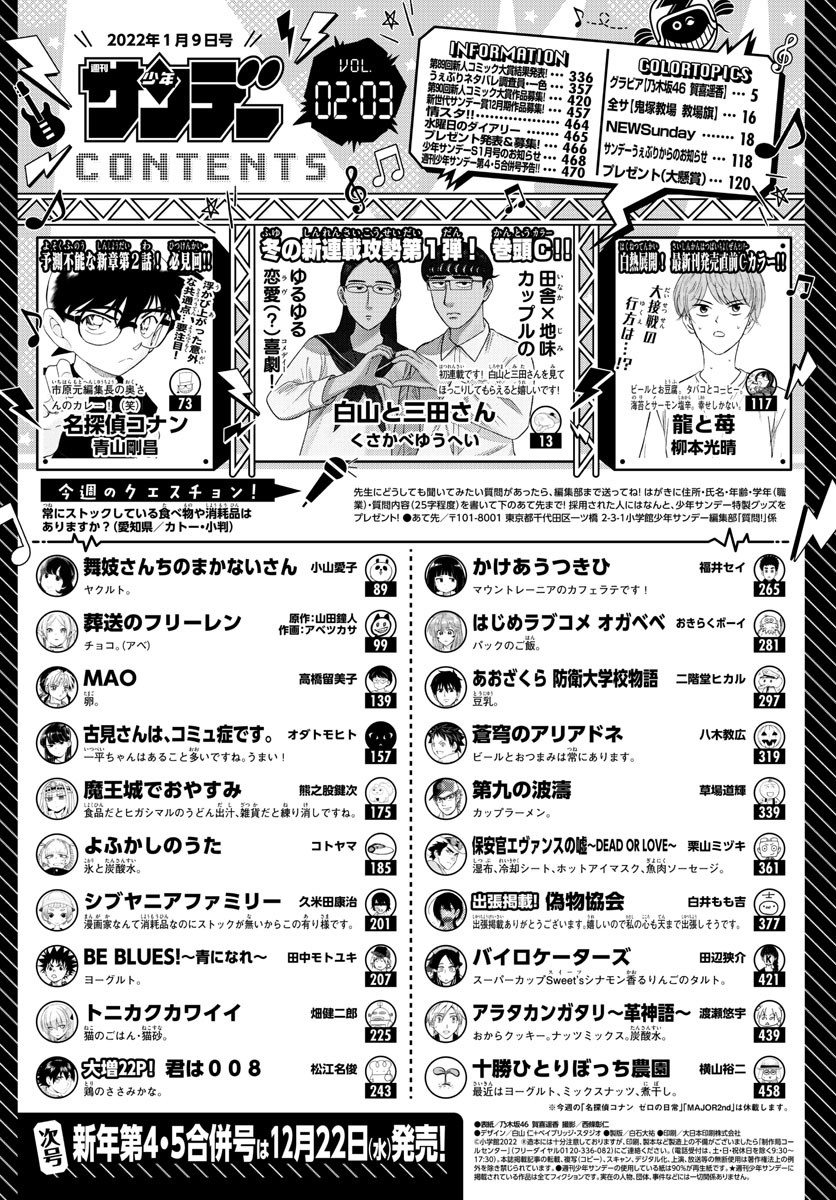 Weekly Shōnen Sunday - 週刊少年サンデー - Chapter 2022-02-03 - Page 2