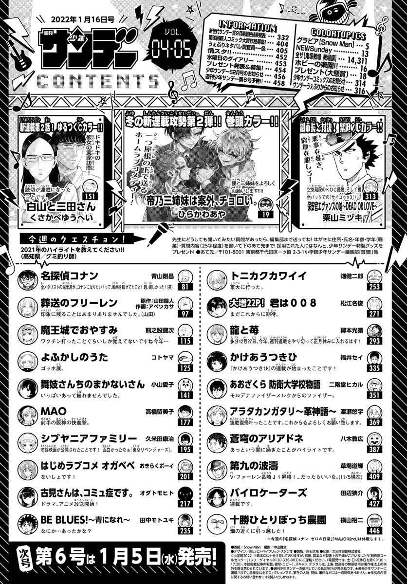 Weekly Shōnen Sunday - 週刊少年サンデー - Chapter 2022-04-05 - Page 456