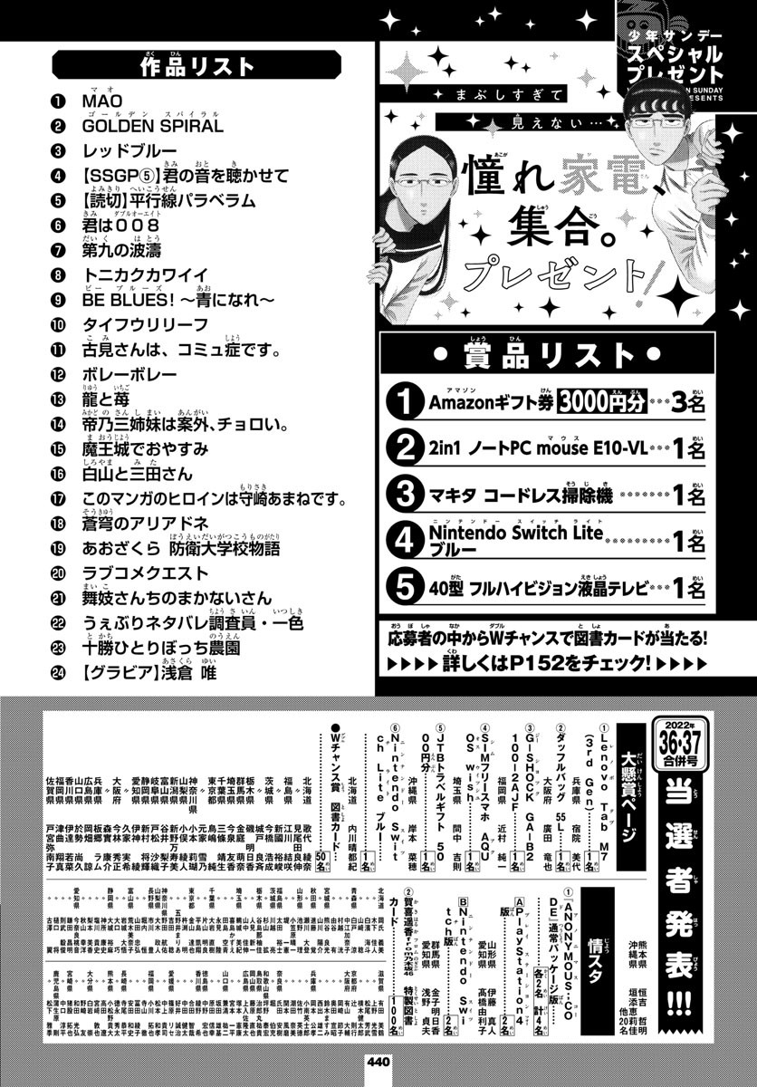 Weekly Shōnen Sunday - 週刊少年サンデー - Chapter 2022-42 - Page 432