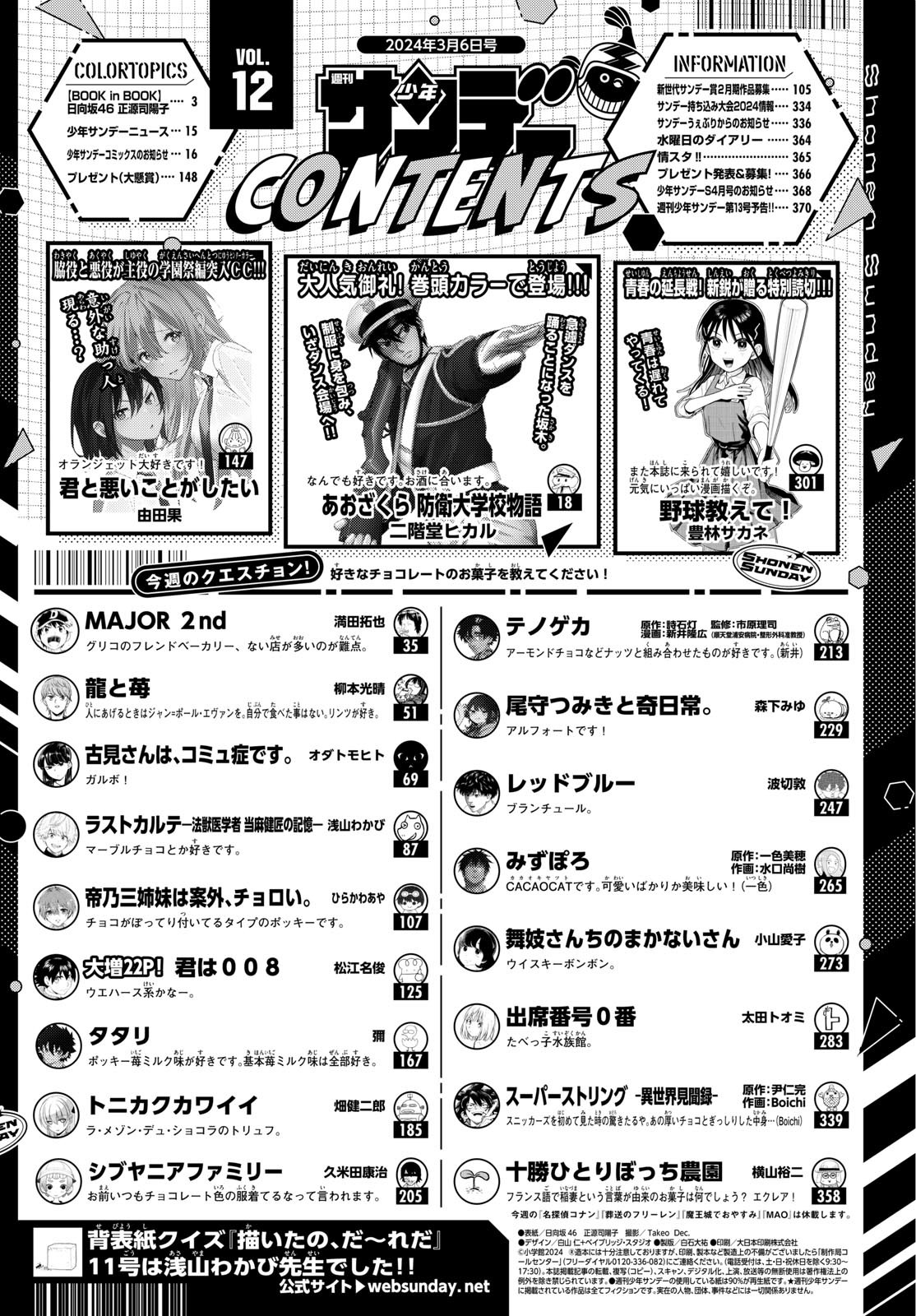 Weekly Shōnen Sunday - 週刊少年サンデー - Chapter 2024-12 - Page 2