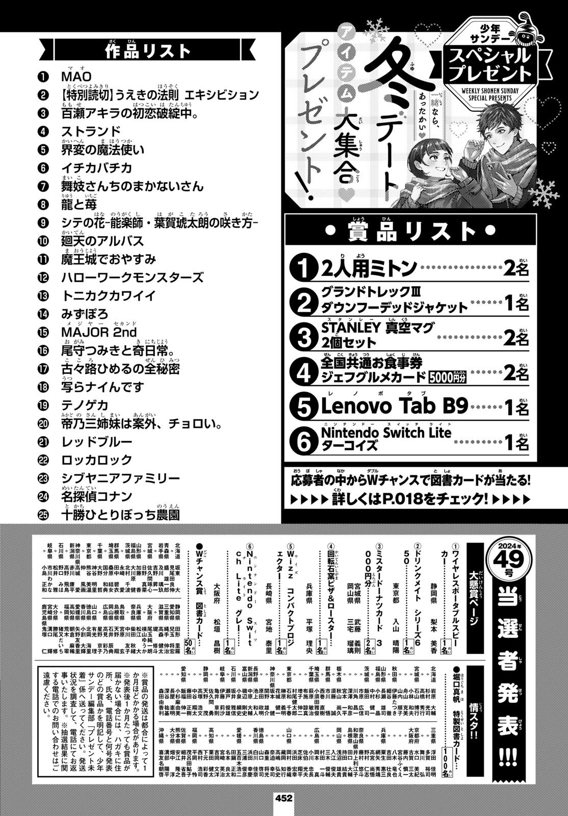 Weekly Shōnen Sunday - 週刊少年サンデー - Chapter 2025-01 - Page 446